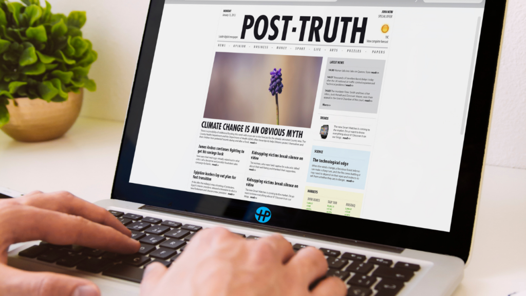 Blog post on a laptop as Organic Marketing Example